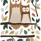 Wandsticker - Owl Family