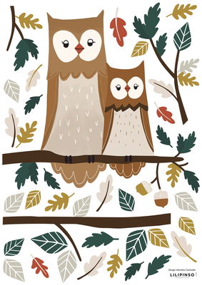 Wandsticker - Owl Family Wandsticker - Owl Family