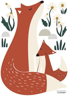Wandsticker - Fox Family Wandsticker - Fox Family