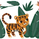 Wandsticker - Jungle & Tiger