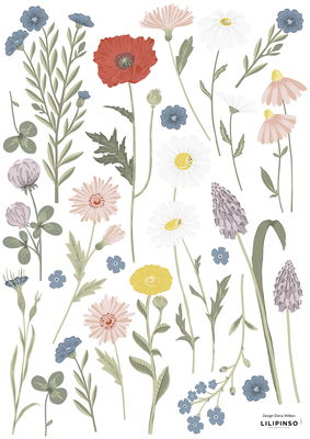 Wandsticker - Wildflowers, Cornflower & Poppy Wandsticker - Wildflowers, Cornflower & Poppy