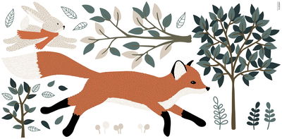 Wandsticker - Mr Fox Forest Running Wandsticker - Mr Fox Forest Running