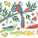 Wandsticker - Parrots