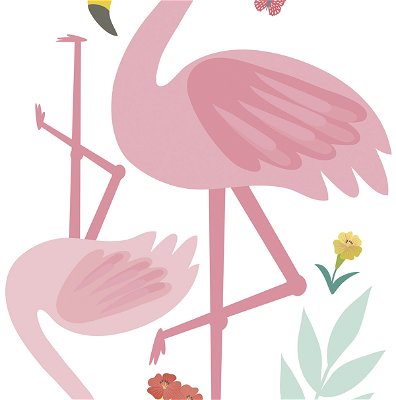 Wandsticker - Pink Flamingos