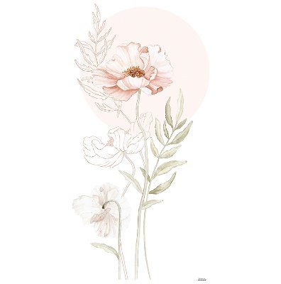 Wandsticker - Große Wunderschöne Blumen