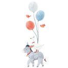 Wandsticker - Esel mit Ballons