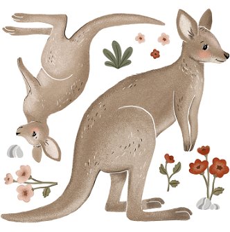 Wandsticker - Känguru 