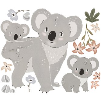 Wandsticker - Koala Familie