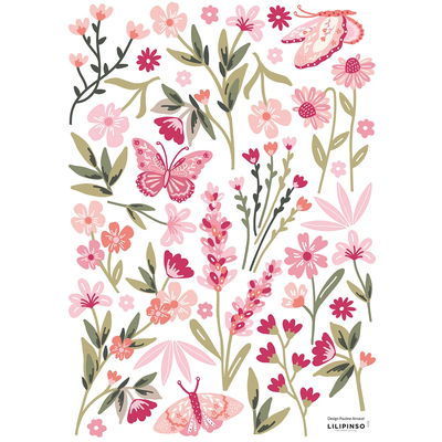 Wandsticker - Magenta Blumen Wandsticker - Magenta Blumen