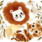 Wandsticker - Tiger & Lion