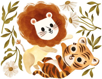 Wandsticker - Tiger & Lion Wandsticker - Tiger & Lion