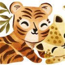 Wandsticker - Tiger & Cheetah