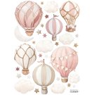 Wandsticker - Kleine Heißluftballons (Pink)