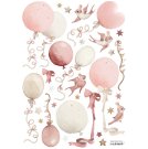 Wandsticker - Fliegende Drachen & Lufballoons (Pink)