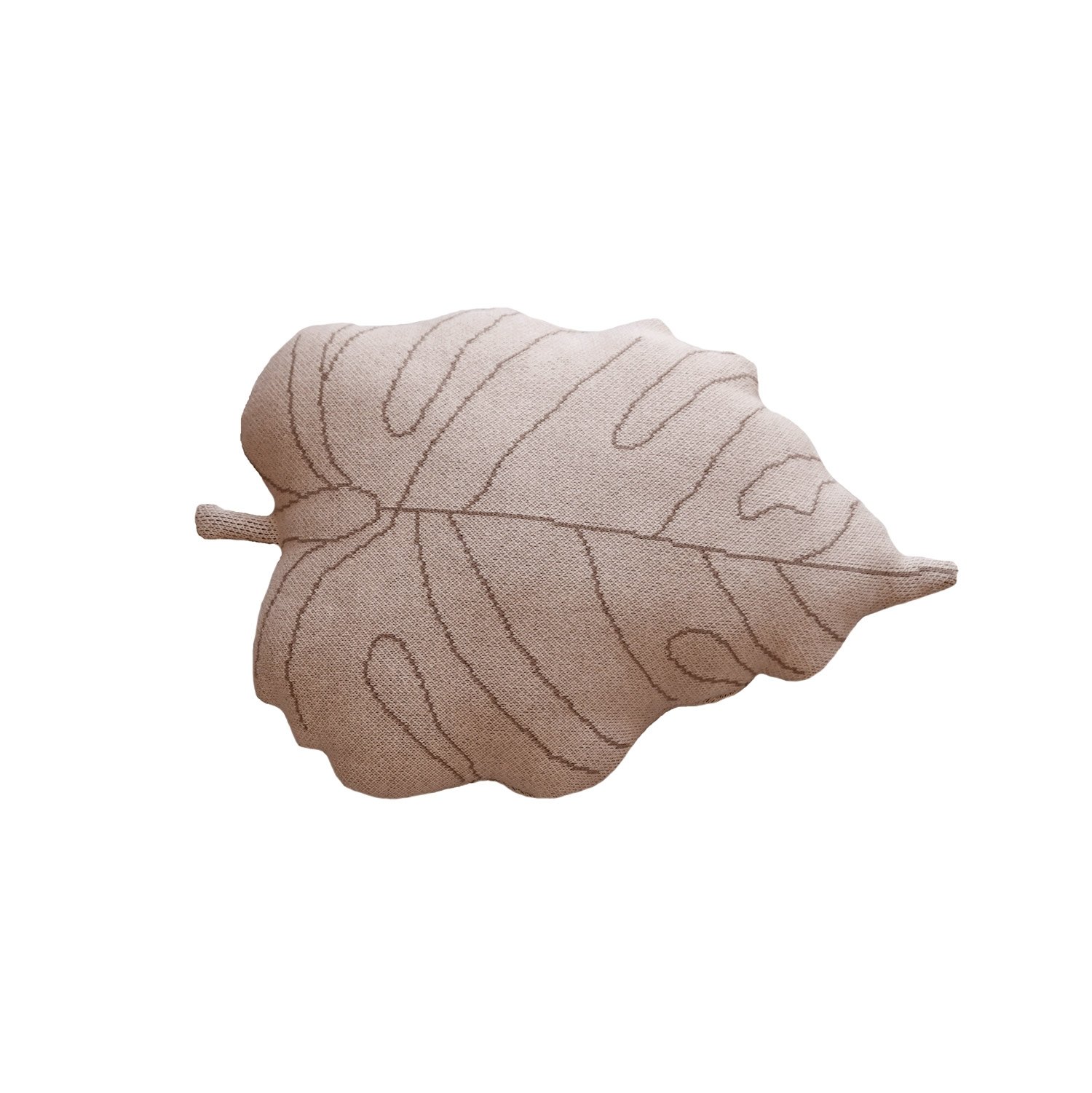 Strickkissen Baby Leaf Rose beige
