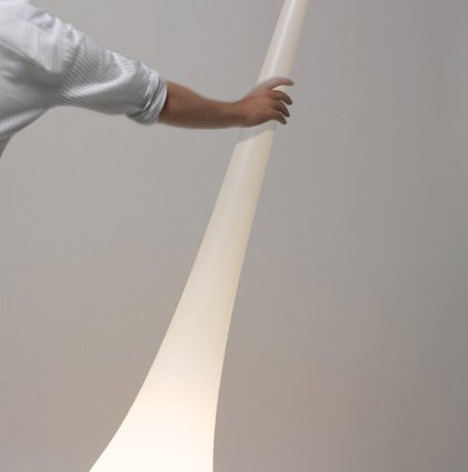 Lampenhalterung mit Podest rund Höhe 150 cm