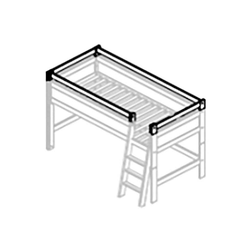 Sicherheitserhöhung für Betten mit schräger Leiter Sicherheitserhöhung für Betten mit schräger Leiter