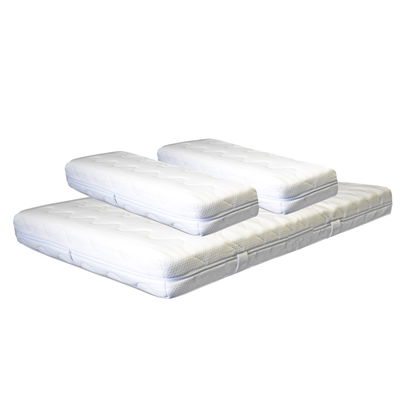 Die Matratze besteht aus 3 Teilen: 1x 90 x 140 und 2x 90 x 30 cm. Die Matratze besteht aus 3 Teilen: 1x 90 x 140 und 2x 90 x 30 cm.