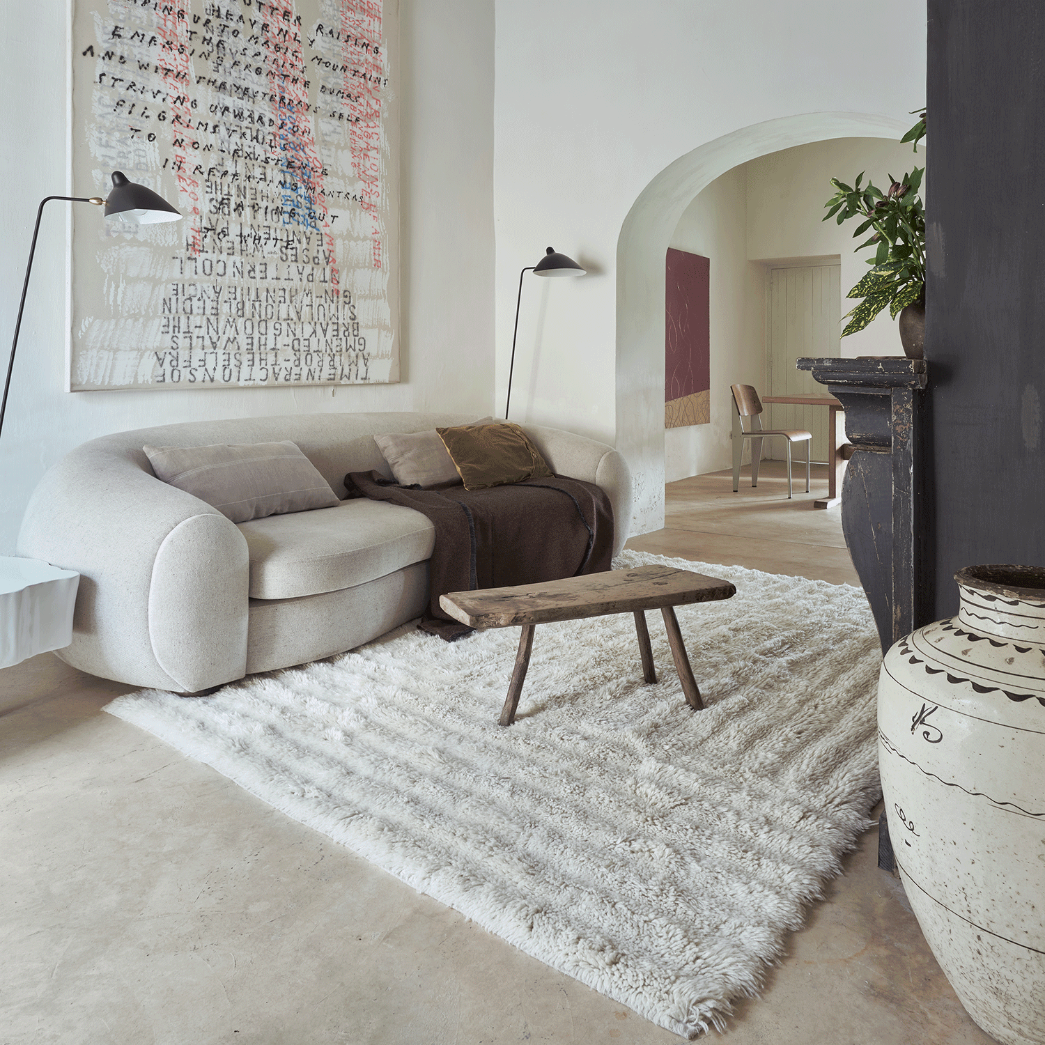 Teppich Woolable Rug Dunes - Sheep White L Teppich Woolable Rug Dunes - Sheep White L