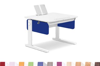 bureau d'enfant bleu avec une variation de couleur